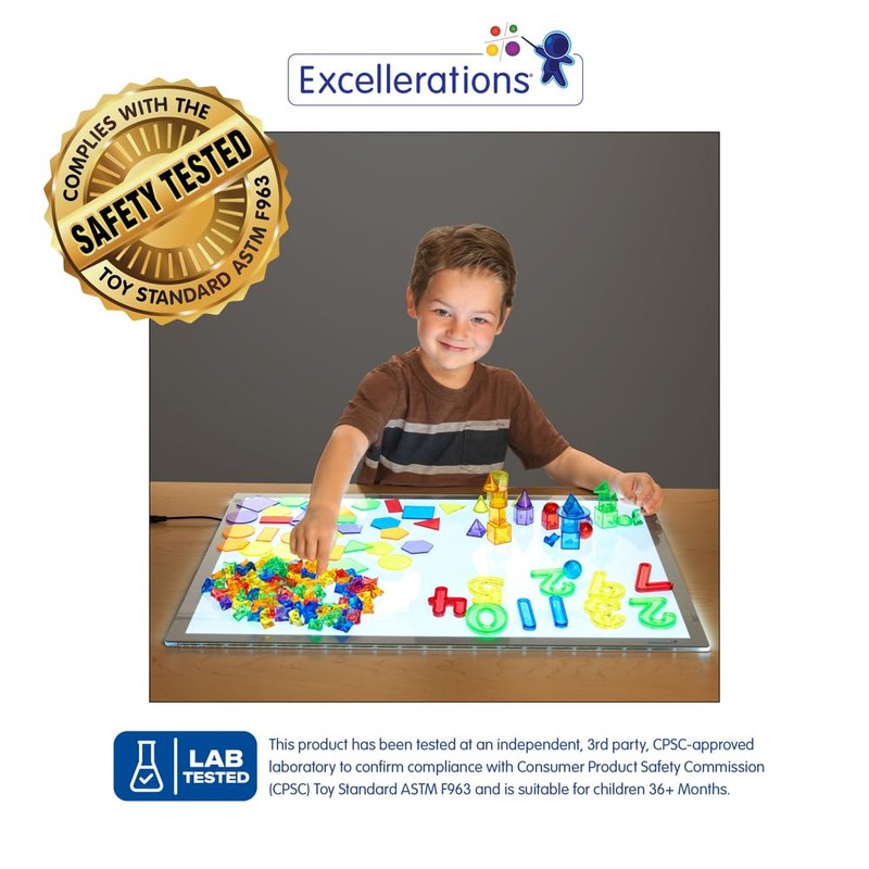Excellerations Light Table Math Bin - 296 Pieces