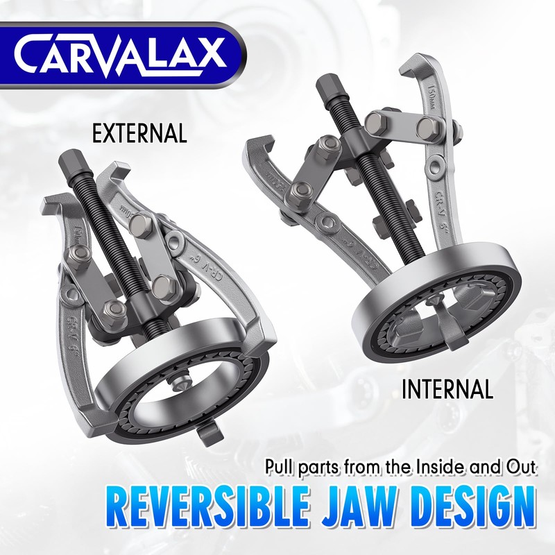 CARVALAX Gear Puller Set, Reversible 2 & 3-Jaw Puller Set,