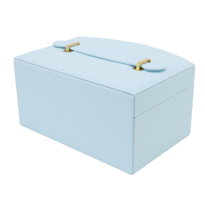 Travel Jewelry Case Portable 2 Layers PU Leather Jewelry Storage