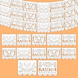 Pack of 30 Pieces of Colorful Tissue Paper for Day of The Dead Altar Decorations, for Traditional Mexican Altar Decorations, Papel picado, Medium Size.