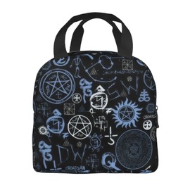 HYMRIVDK Supernatural Lunch Bags Lunch Box Reusable Zipper Closure Leakproof Insulated Lunch Bag Cooler Tote Bag Food Container Snack Bag 672534103