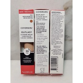 COVERGIRL 3-Covergirl Outlast Extreme Wear Concealer 842 Medium Beige Full Coverage