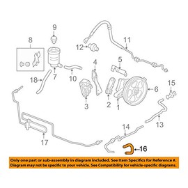 Genuine Honda (53732-SHJ-A03) Engine Oil Cooler Hose