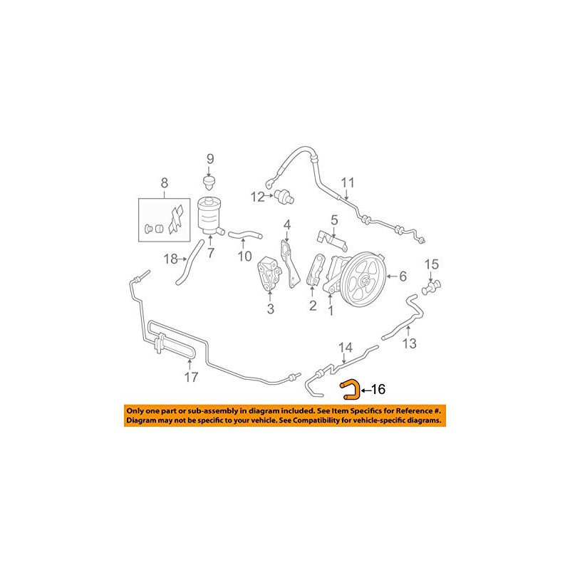 Genuine Honda (53732-SHJ-A03) Engine Oil Cooler Hose