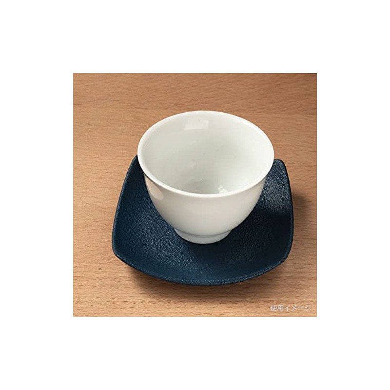 Ceramic Tea Holder (Square, Deep Indigo) W 3.5 x H