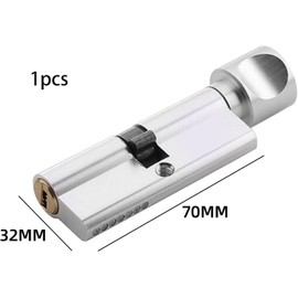 Wjelet Euro Cylinder Mortise Lock, 70mm with 3 Keys, Anti Drill, Anti Pick Features, Barrel Lock for Wooden, UPVC and Composite Doors