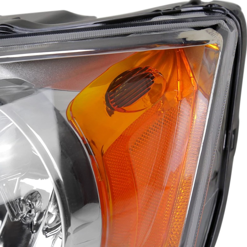 SPEC-D TUNING Chrome Headlights Compatible with 2011-2018 Dodge Grand Caravan,