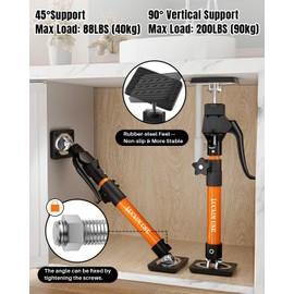 HOLOTHURIAN Cabinet Jack Support Pole, 15.8" - 23.6 inches Third Hand Tools Adjustable Support Pole, 3rd Hand Support System for Upper Cabinet Installation, 200 LB Capacity, 1-Pack