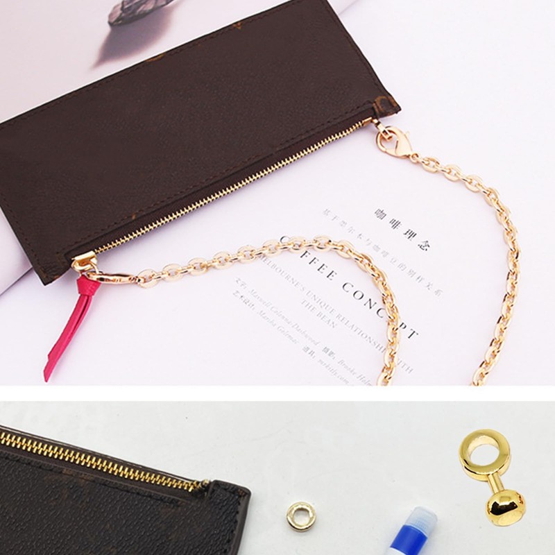 Peenbbop 2 Pieces Zipper Insert Buckle Copper Pure Purse Bag