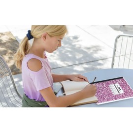 CLEENTABLE Composition Notebook 8 Pack, College Ruled Paper, Notebooks for School, School Comp Book, 9-3/4 x 7-1/2 Inches, 100 Sheets, 200 Pages Marble Covers (Purple)