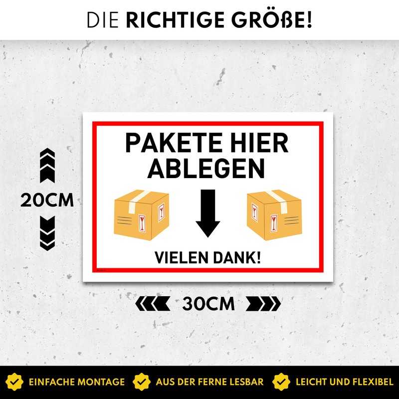 Parcel Storage Place Sign (30 x 20 cm) – Storage