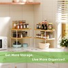 Ekisemio Kitchen Cabinet Organizer, Bamboo Spice Rack Organizer for Cabinet,
