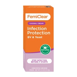 FemiClear BV & Yeast Infection Protection Vaginal Cream, Made with Natural Ingredients, Homeopathic Feminine Care