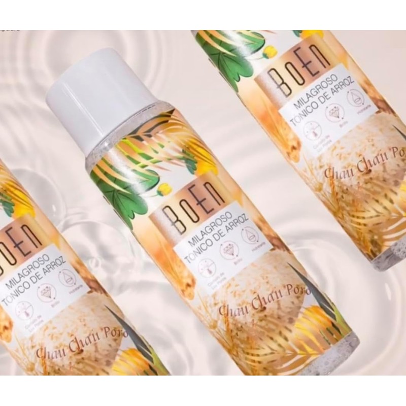BoEn Tónico de Arroz Milagroso, con Extractos Naturales, Exfoliante, Equilibra