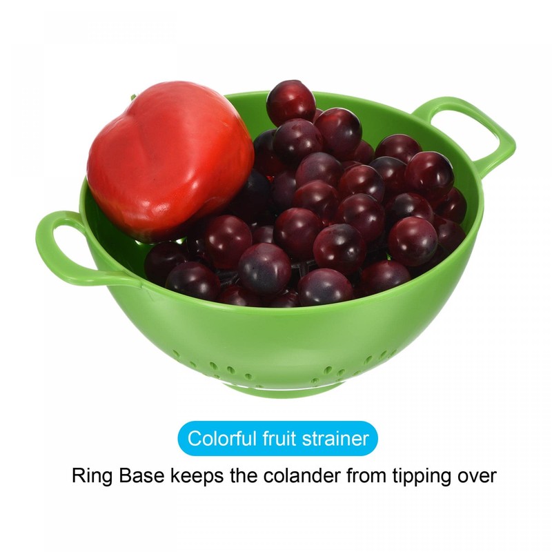 sourcing map Mini Food Colander with Double Handles, Rice Washing