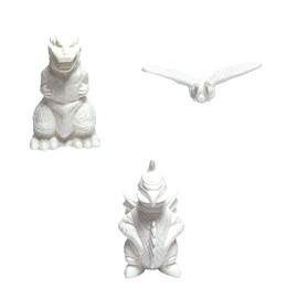 Bandai Godzilla Toho Monsters Keshigomu Rubber Eraser Bandai 1-Inch Mini-Figure - Godzilla Mothra Gigan Set A Blue