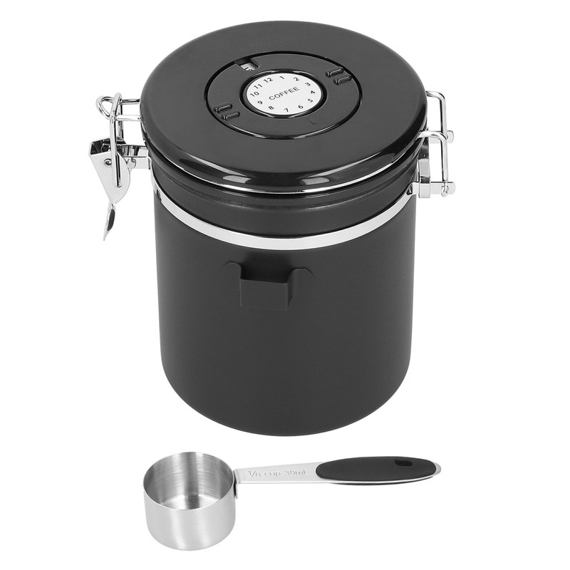 1.5L 304 Stainless Steel Coffee Beans Tea Canister Sealed Food