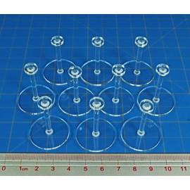 LITKO SW: Legion, 27mm Circular Flight Stand Kit, 1.5mm Clear, 1.25 inch Peg (10)
