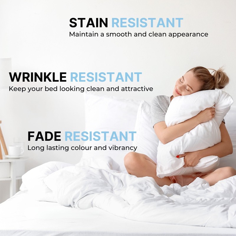 100% Cotton Pillow Cases Queen Size - Extra Soft 400