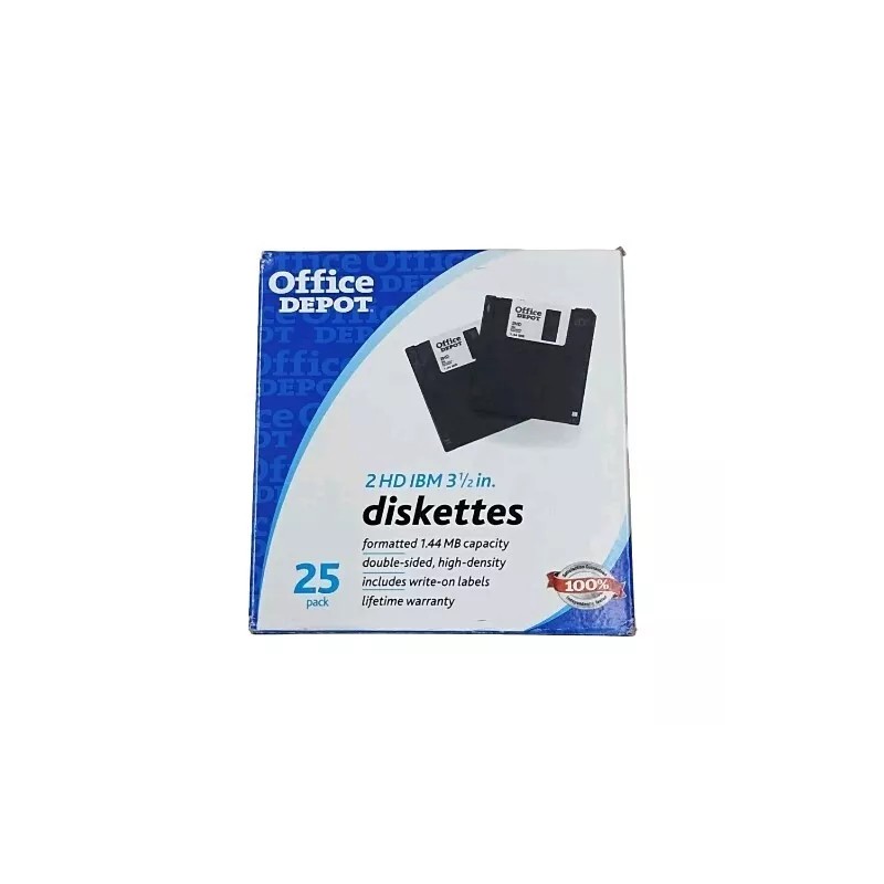 Office Depot (1) Floppy Disk NEW OFFICE DEPOT 2HD 3.5"