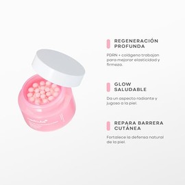 medicube Salmon DNA PDRN Crema de cpsula de colgeno rosa, hidratante facial  Crema hidratante ligera  PDRN, niacinamida para tono de piel desigual,...