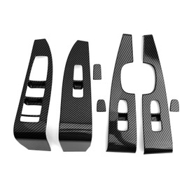 FUEISOF Window Switch Panel Cover for Kia Sorento 2021–2025, Carbon Fiber Style ABS Door Control Trim, 4pcs Interior Decoration Set