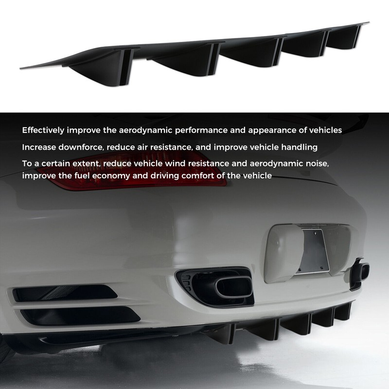 KEEPDSGN Rear Diffuser Bumper Lip Spoiler Splitter 5 Fins For