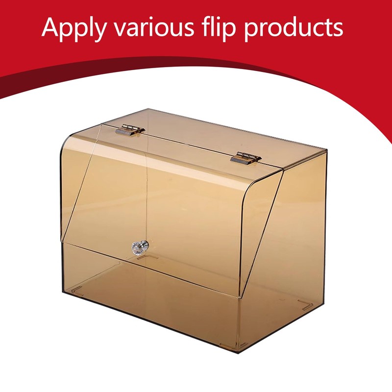 16Pcs Acrylic Hinges, Self Adhesive Clear Hinges, Plastic Continuous Piano