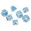 7pcs Polyhedral Dice Set Portable Exquisite Funny Metal Dice Table
