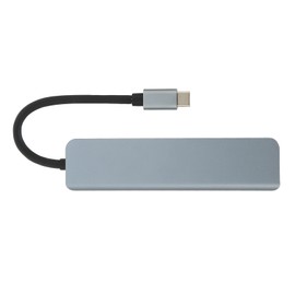 6 in 1 USB C Hub Type C to HD Multimedia Interface USB3.0 USB2.0 PD Memory Card Storage Card Multiport USB C Adapter Grey