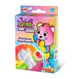 SIMBA Glibbi Care Bears 105953971 Lucky Bear Bath Bombs with Magic Colour Effect Bath Toy 110 g 3 Years and Up