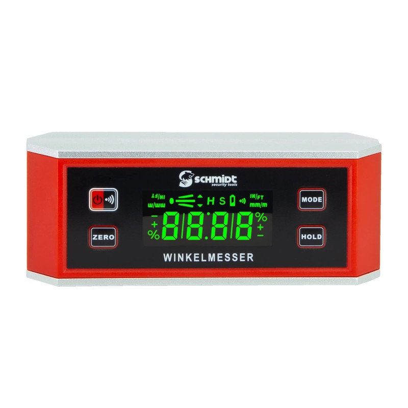 SCHMIDT security tools Inclinometer Protractor Digital LCD Inclinometer Magnetic IP65