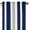 Sweet Jojo Designs Navy Blue, Gray and White Window Treatment