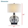 Aspen Creative 40255-09-1, 26" H Table Lamp Off White w/Flower