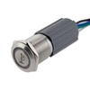 ZOYSEAY Horn Push Button Switch with Blue LED Backlit Symbol,