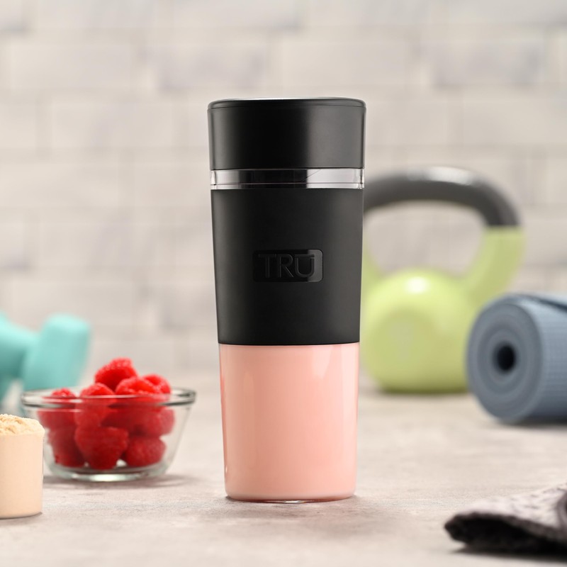 TRU Hydration Blender Single-Button Operation USB Rechargeable Battery (Black)