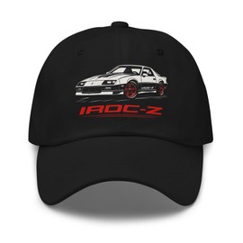 JG Infinite 1988 IROC-Z Camaro Dad Hat – Retro White & Red Print Cotton Twill Cap with Adjustable Strap