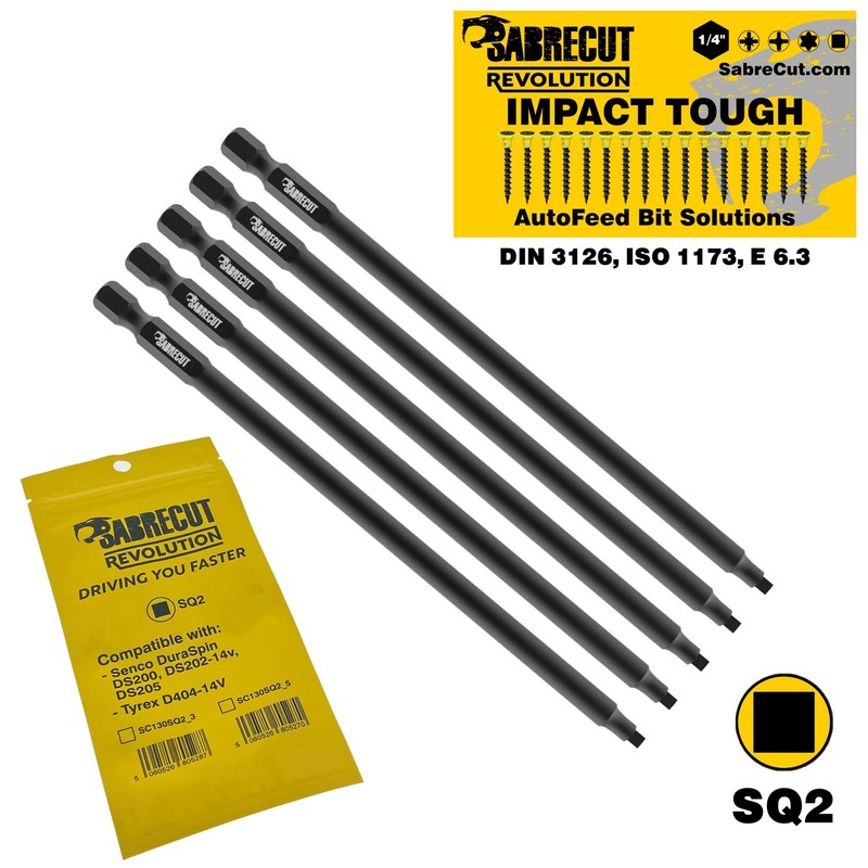 5 x SabreCut SC130SQ2_5 130mm SQ2 Compatible with SENCO DuraSpin