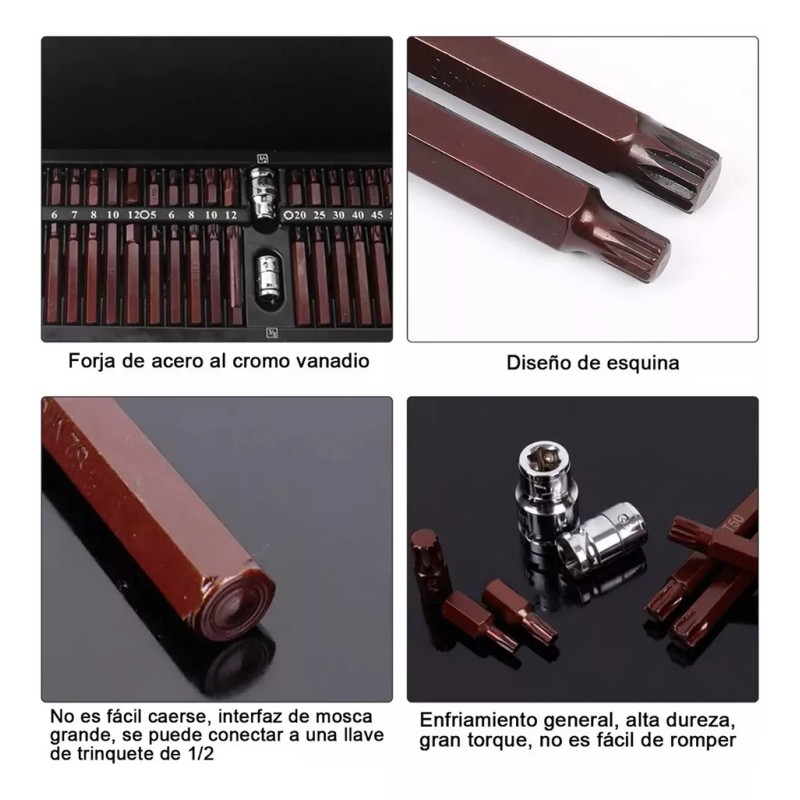 Generic Torx Y Hexagonales Con Adaptador, 40 Piezas