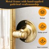 Besdomus Bathroom Pivot Wall Mirror: 20"x24" Gold Tiltable Beveled HD
