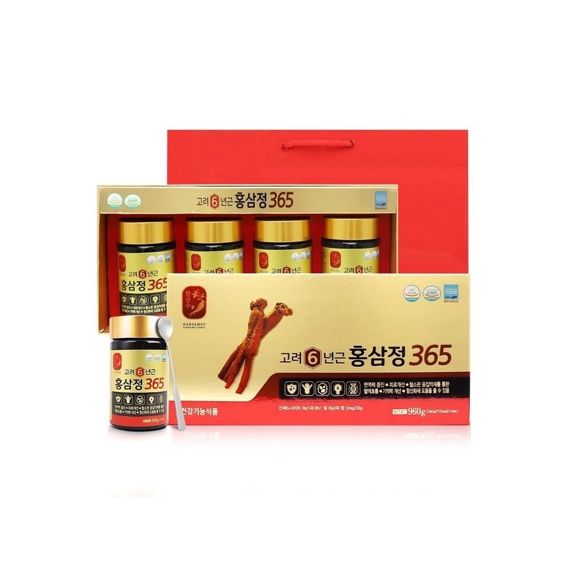 고려 국내산 6년근 홍삼정 240G 4병 세트 홍삼정골드 홍삼정프리미엄 진세노사이드