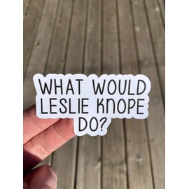 What Would Leslie Knope Do Sticker, Laptop Sticker, Water Bottle Sticker, Phone Sticker, Window Sticker, Leslie Knope Sticker, Funny Sticker, TV Show Sticker