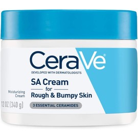 CeraVe SA Cream 12 Ounce Renewing Salicylic Acid Body Cream for Rough and Bumpy Skin Fragrance Free