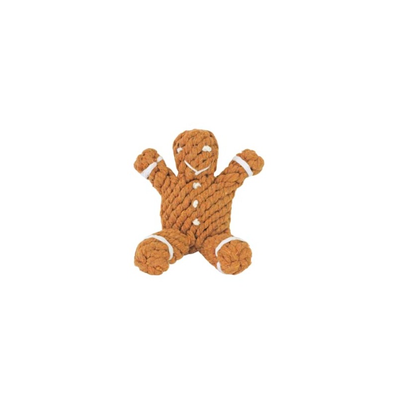 Midlee Gingerbread Man Rope Dog Toy