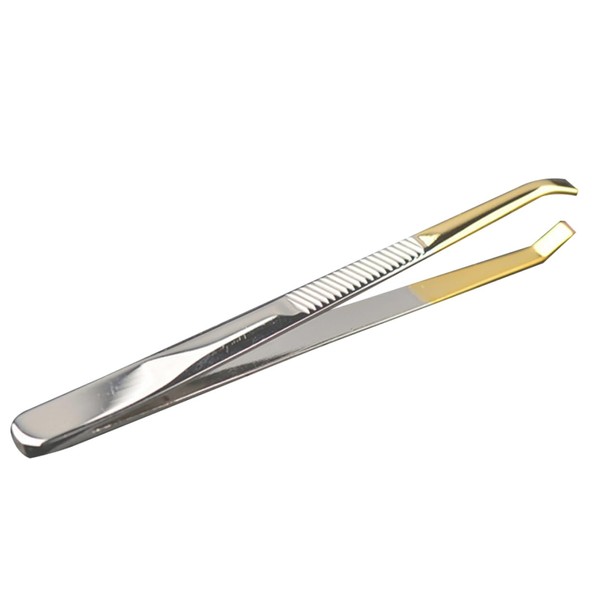 FOMIYES Portable Eyebrow Clip Stainless Steel Eyelash Tweezers Makeup Tweezer