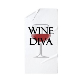 CafePress Wine Diva 30"x60" Absorbent Cotton Back, Soft Beach, Pool Towel