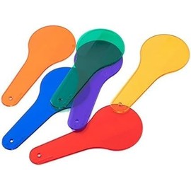 6Pcs Color Paddles,Transparent Color Paddles, Color Learning,Optics Color Filter Plate Montessori Educational Science Educational Painting Color Drawing Cognition Science,Learning and Education
