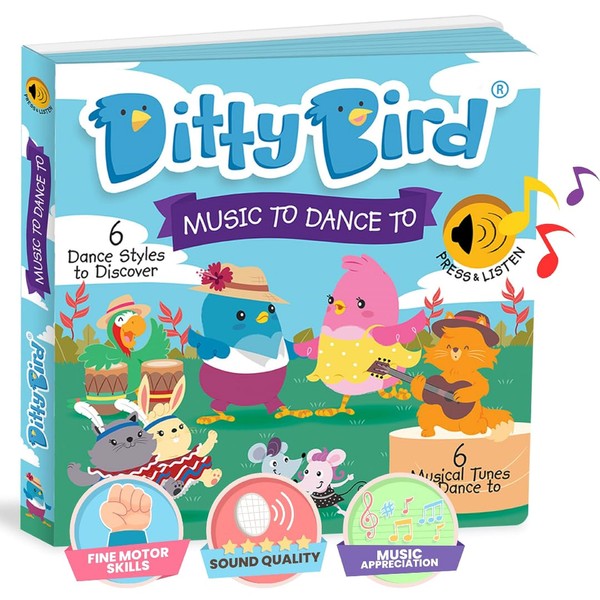 DITTY BIRD Baby Musical Sound Toy | Music for Infants and Babies | Books for Toddler 1-3 | Sound Books for Toddlers | Interactive Musical Toy