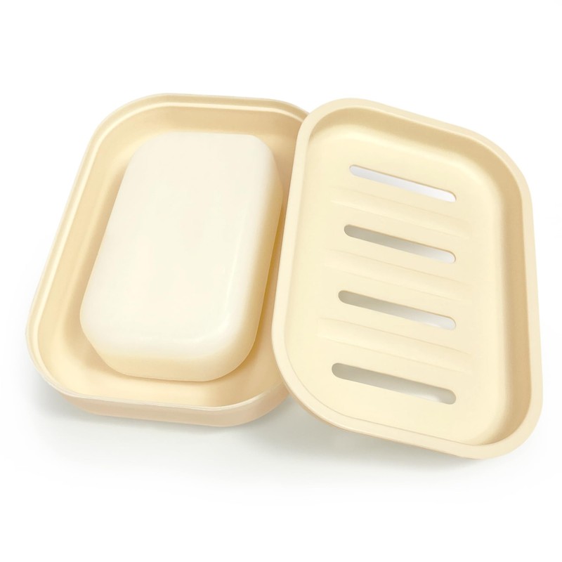 Double Layer Draining Soap Dish, Plastic Dishwashing Sponge Soap Holder