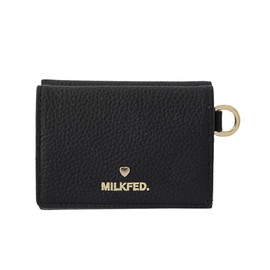 Milkfed Tri Fold Leather Wallet, black